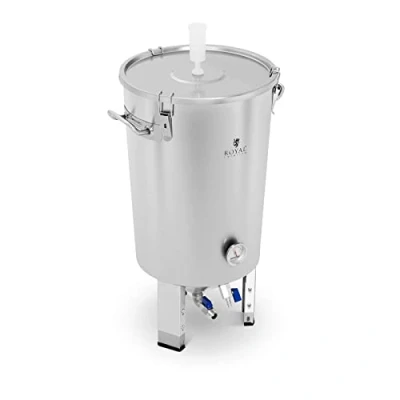 Image of Royal Catering Stainless Steel Fermentation Vessel Beer Brewing Fermenter 30L RCBM 44CF (Temp. Range 0 40C, Drain Tap, Dual Drainage System, Safety Lock)