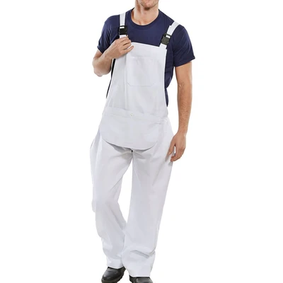 Image of Beeswift CDBBW32 COTTON DRILL BIB AND BRACE WHITE 32