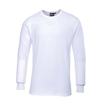 Image of Portwest B123 Insulated Thermal T Shirt Long Sleeve White, Medium