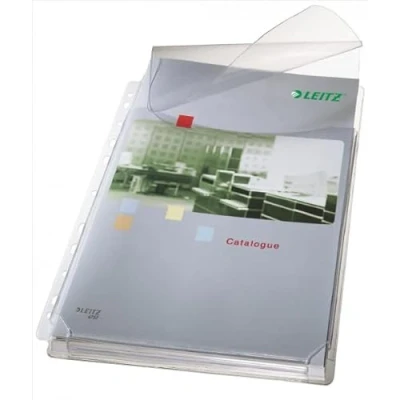 Image of Leitz Expanding Pocket with Flap A4 Clear (Pack of 5) 47573003 + Free finchley Refill Pen