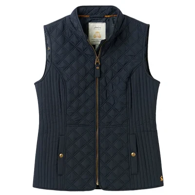 Image of Joules Marine Navy Minx Diamond Quilted Gilet Size 26