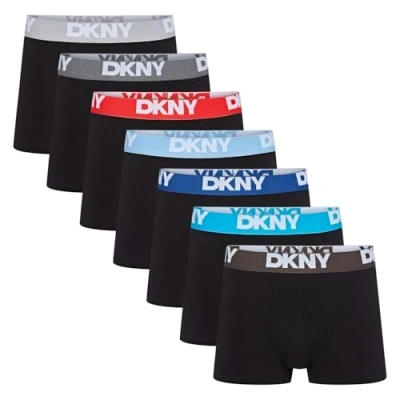 Image of DKNY Mens Trunks SEATTLE 7pk Black/Blue/Red/Grey