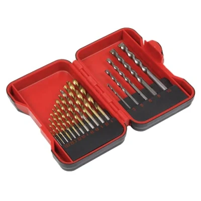 Image of Sealey HSS/Masonry Drill Bit Set 17pc