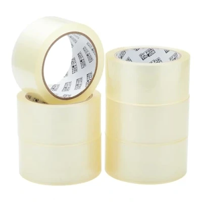 Image of Fit for The Job Clear Parcel Tape Durable and Reliable Packing Strong Moving House, Premium Packaging Tape, Ideal Secure &amp; Efficient 6 rolls, each 48mm x 66m