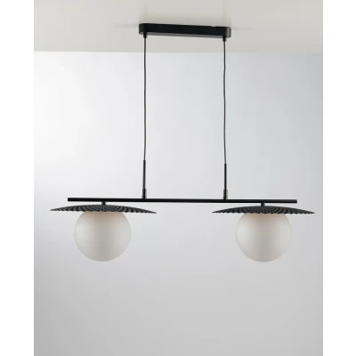 Image of Chaplin Globe Bar Ceiling Pendant, Black, E27