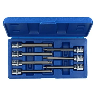 Image of AB Tools 7pc 3/8&quot; Drive Ball Ended Metric Extra Long Allen Hex Keys 3mm 10mm