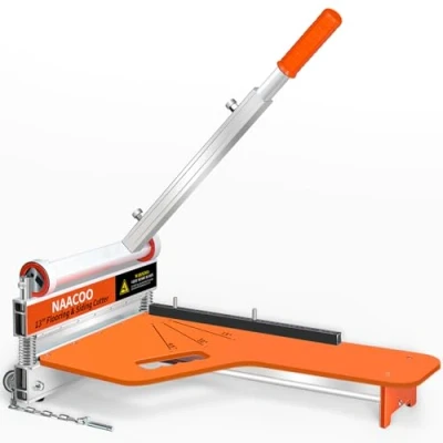 Image of NAACOO Laminate Floor Cutter, 13“ Vinyl Cutter with Wheel, Plank Just 1 Step Meet Angle&amp;Length Cutting, Flooring Tools Cuts Plank, Engineer Wood, LVP/T, VCT, SPC, WPC