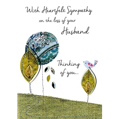 Image of Sympathy On The Loss Of Your Husband Greeting Card Second Nature Just To Say Cards