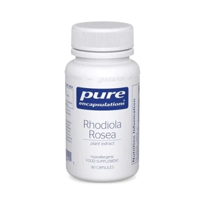 Image of Pure Encapsulations Rhodiola Rosea 100mg Extract Supplement for Stress Relief &amp; Menopause Health 90 Vegetarian Capsules