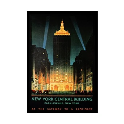 Image of Wee Blue Coo Travel New York Central Park Avenue Ad Picture Wall Art Print
