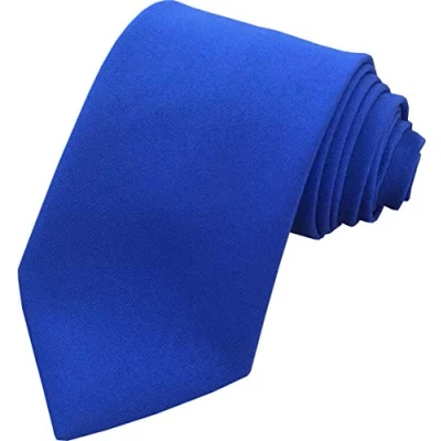 Image of Great British Tie Club Men&#039;s Plain Matt Standard Length Business Formal Neck Ties (Royal Blue)