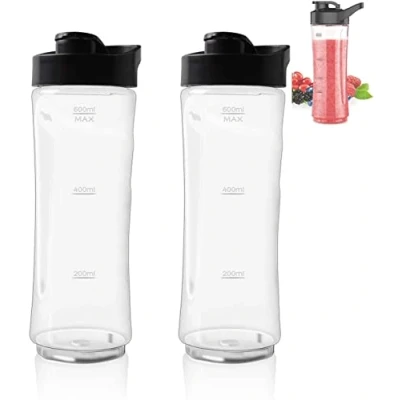 Image of Lonsy 2pcs Blend Active Bottles Only, Blender Smoothie Bottle Cup Replacement With Lid, 20oz Sport For BLSTPB BLSTP2 Models