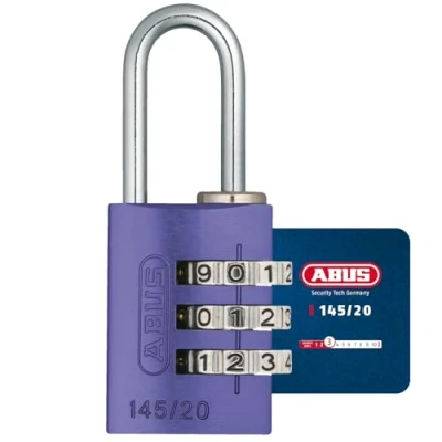 Image of Padlock Combination Aluminum 20mm Lilac