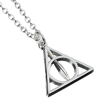 Image of The Carat Shop Official Sterling Silver Harry Potter Jewellery Deathly Hallows Necklace