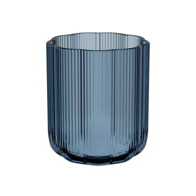 Image of Villeroy &amp; Boch Fleur Bleu vase 15 cm Blue, Dishwasher safe, Table vase, hand crafted, blown Glass Floral design, Colourful flower Decorative homeware, Home decor, Decoration,