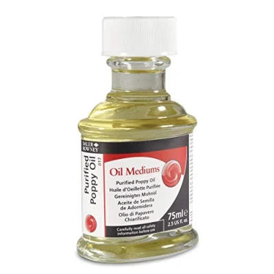 Image of Daler Rowney Georgian Oil Medium, Glass Jar, 2.54oz 75 ml, Purified Poppy