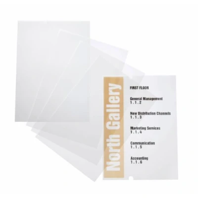 Image of Durable 483519 EDP inscribable Film Crystal Sign refill, 210 x 297 mm, for Door Signs 4825, Bag of 10 Sheets, Transparent
