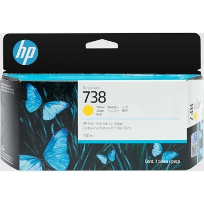 Image of HP 738 130 ml Yellow DesignJet ink cartridge 1 pc(s) Original Standard Yield