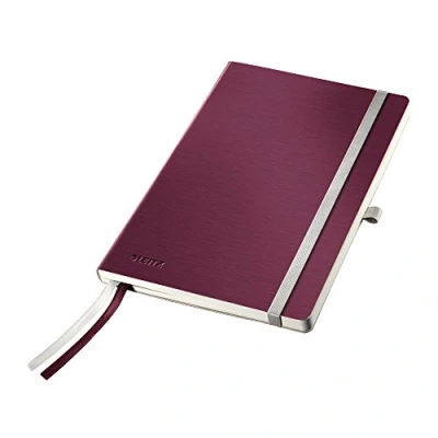 Image of Leitz A5 Soft Cover Notebook, Garnet Red, (80 Sheets Ruled, with 2 Bookmarks, 100 gsm Ivory Paper, Style Range)