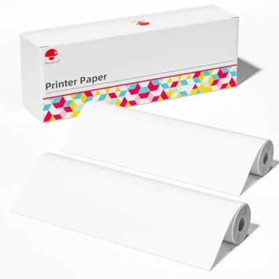 Image of Phomemo Thermal Paper 2 Rolls, 216x279 mm, BPA Free Printer Compatible with M832/M834 Portable for Travel, Home, Photo, Invoice, Contract, 25 Sheets/Roll
