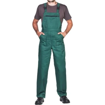 Image of Work Bib and Brace Overalls, Overalls Men, Dungarees Mens, Made in EU, Mazalat Protective Coverall, S 3XL Size EU Trousers for Man, Lots of Colors, Green,