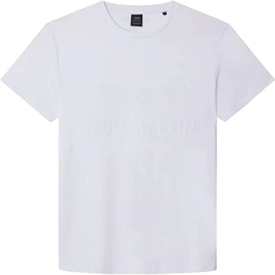 Image of Hackett London Men&#039;s AMR Emboss TEE T Shirt, White, M