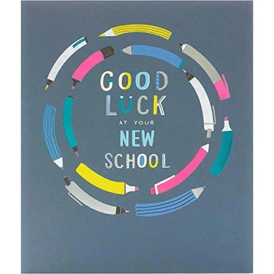 Image of UK Greetings Moving School Card Good Luck at New for Child 640980
