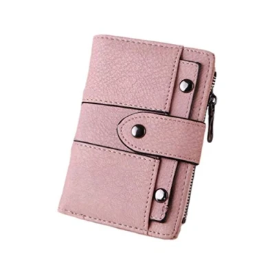 Image of Oyccen Women&#039;s PU Leather Wallet with Zipper Pocket Multi Slots Card Holder Ladies Vintage Short Purse