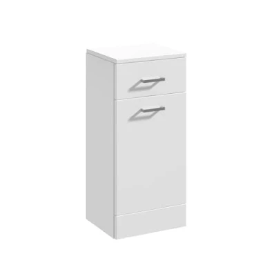 Image of Floor Standing Bathroom Laundry Basket 350mm Gloss White