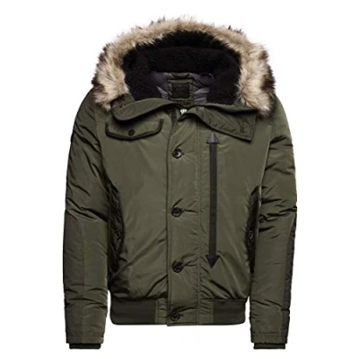 Image of Superdry Men&#039;s A4 Padded Jacket, Olive, XL