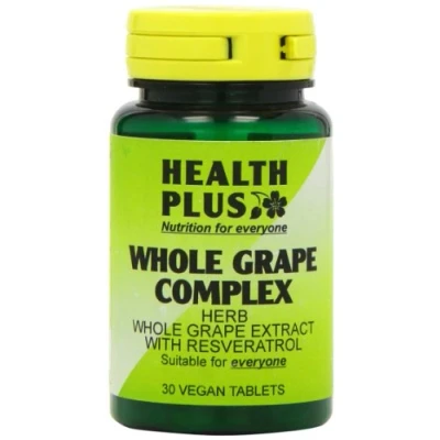 Image of Health Plus Whole Grape Complex Antioxidant Plant Supplement 30 Tablets