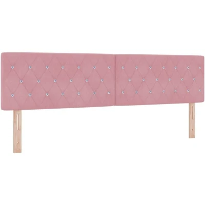 Image of vidaXL Headboard Crystal Button Tufted Pink 180 cm Velvet