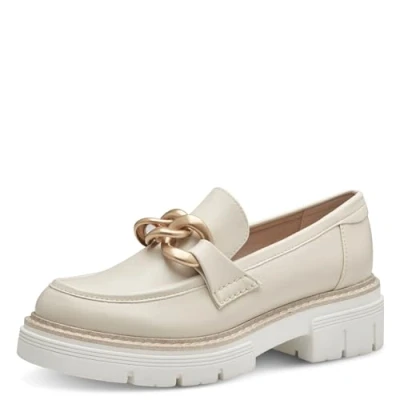 Image of MARCO TOZZI Women&#039;s 2 24705 42 Loafers, Cream Gold, 7.5