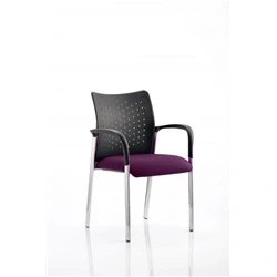 Image of Academy Visitor Chair Purple Colour Seat With Arms KCUP0008