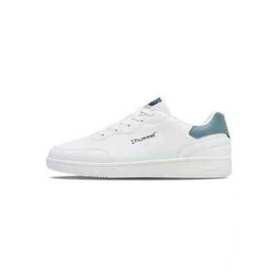 Image of hummel Unisex Match Point Sneaker, White/Stormy Weather, 3 UK