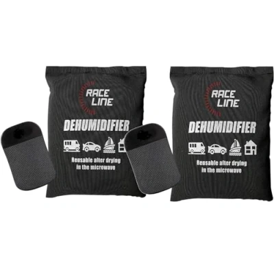 Image of Almineez 2 x Reusable Silica Gel Car Dehumidifier Damp Moisture Absorber Bag, Dry Air Automotive Dehumidifier, For Preventing Mould Fog Rust Mildew Condensation