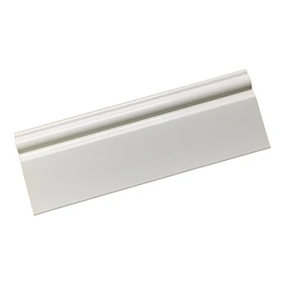 Image of White PVC Taurus Skirting Board Plastic 95mm x 2.5m Bathroom Panels &amp; Cladding Trim