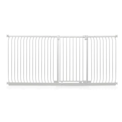 Image of Safetots Extra Tall Elite Safety Gate, 234cm 243cm, Matt White, 96.8cm in Height, Pressure Fit Stair Baby Gate for Doors Hallways and Spaces, Barrier, Easy Installation
