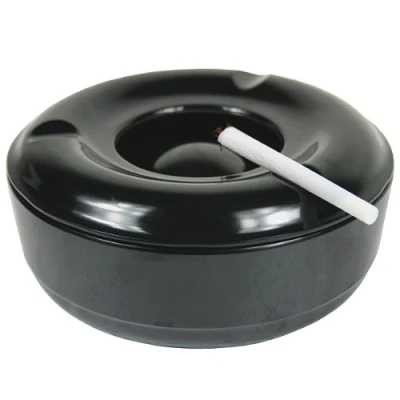 Image of drinkstuff Melamine Windproof Ashtray Black (Pack of 6)