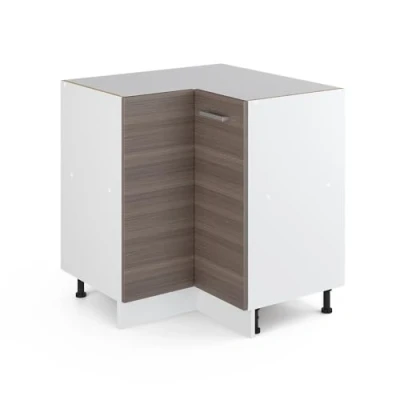 Image of Vicco Corner cabinet Raul, Grey/White, 75.6 cm without worktop