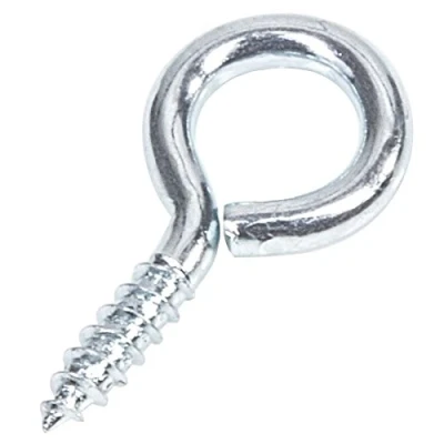 Image of 50x Screw in Eyes 19mm 6mm Eye Opening Small Steel Zinc Plated Hooks