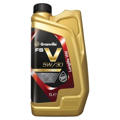 Image of Granville FS V 5W/30 Fully Synthetic Engine Oil 1L Compatible with Audi VW Seat Skoda Meets ACEA C3 504.00 &amp; 507.00 Specifications Enhanced Fuel Efficiency Protection