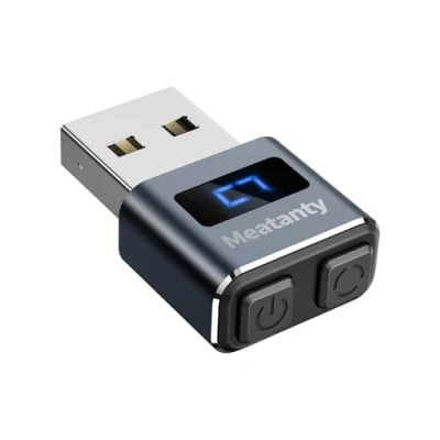 Image of meatanty Metal Tiny Mouse Jiggler, USB Mover Undetectable, Automatic Shaker with Screen, 3 Modes Moving Device, Wiggler Giggler Juggler Keep Computer/PC/Laptop Active Office Remote Work