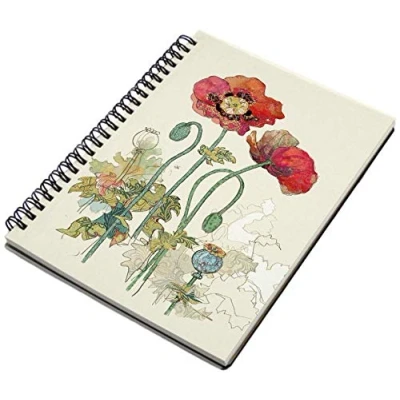 Image of Poppy A6 Spiral Notebook Bug Art