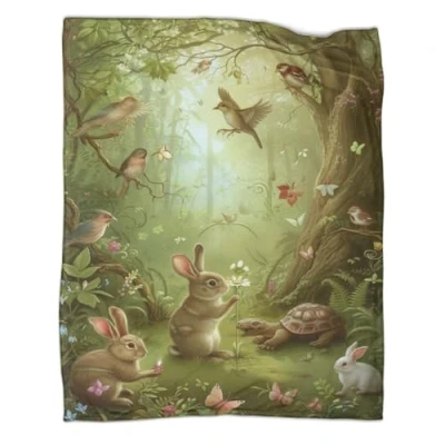 Image of QIACVYDKZ Duck Plush Blanket 3D Print Sherpa Cute Duckling Design Bed for Kids Boys Adults Printed Cartoon Couch 40x50inch(100x130cm)