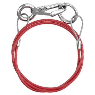 Image of URAQT Breakaway Cable, Trailer Caravan Break Away Easy Quick Fit Towing for Brake Safety Handbrake (Ring type)