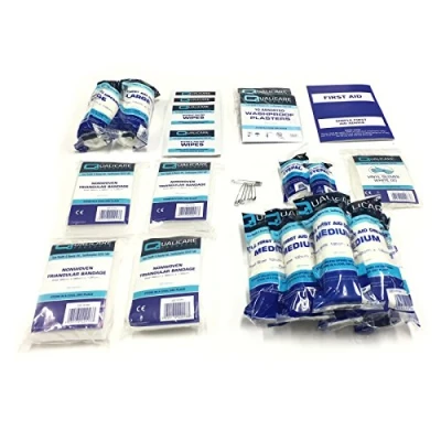 Image of HSE Certified First Aid Kit Refill for 1 10 Persons Restock Essential Emergency Supplies Ideal Home, Office, or Travel Kits
