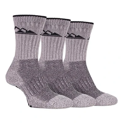 Image of Storm Bloc 3 Pairs Ladies Cushion Sole Breathable Comfort Outdoor Cotton Rich Hiking Boot Socks (4 8 uk, SBLS030STN)