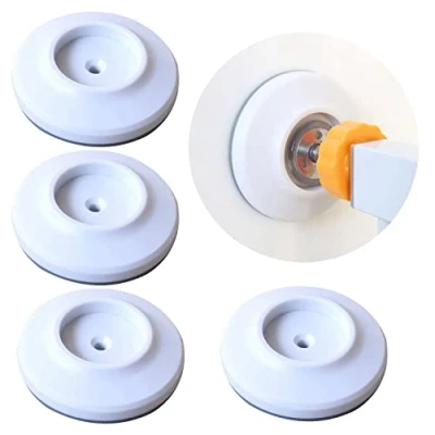 Image of 4 Pcs Safety Baby Gate Wall Protector Stair Extension Saver for Baby, Pet, Stair, Door, Surface (Round)