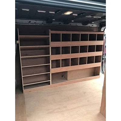 Image of Flat Packed Van Shelving Racking to fit Renault Trafic SWB L1 Plywood System Tool Storage Unit Div UK
